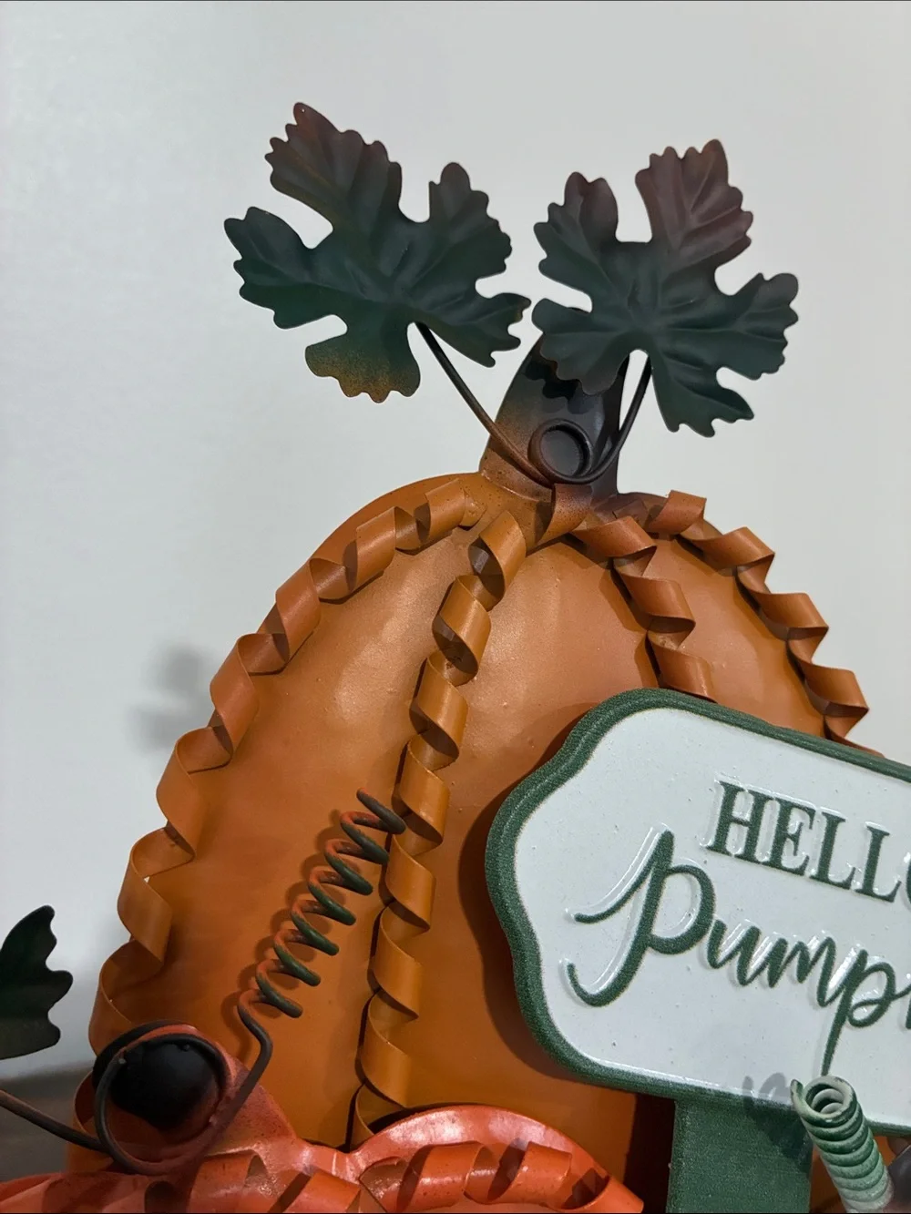 Fall Pumpkin Trio Table Decor - Orange & White